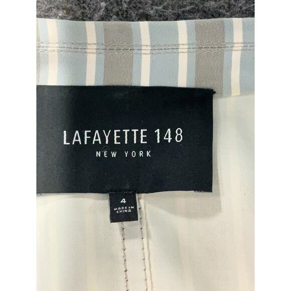 Lafayette 148 New York Vangie Elixir Stripes Cotton Blazer 4 - Picture 4 of 7